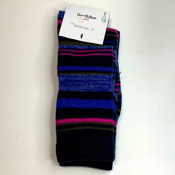 Goodfellow Co Crew Socks 2 Pairs Size 7-12 New - Picture 1 of 6